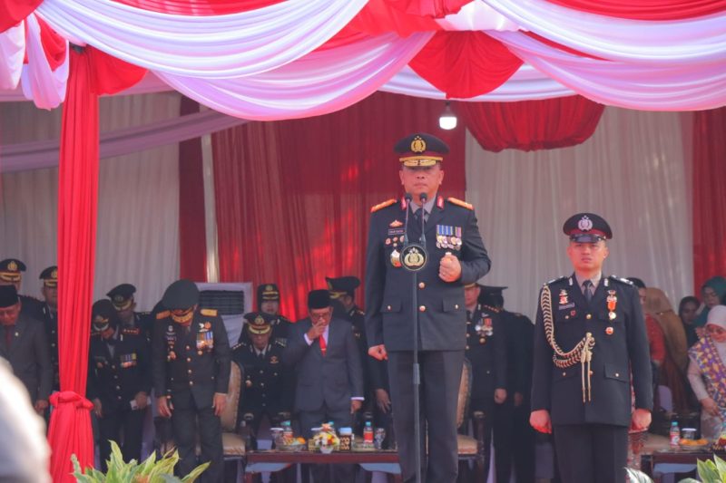 Kapolda Lampung Pimpin Upacara Hari Bhayangkara Ke-78