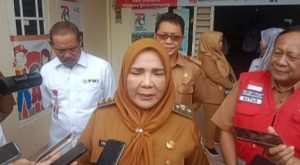 Walikota Bandar Lampung Eva Dwiana, Memberi Sambutan Sekaligus Membuka Diklat Sukarelawaan PMI