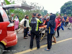 Satlantas Polres Lampung Barat Selidiki Kecelakaan Bus Masuk Jurang