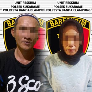 Pasangan Kumpul Kebo Di Bandar Lampung Dibekuk Polisi, Saat Asik Nyabu Bareng