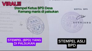 Di Duga Pemalsuan KOP dan STEMPEL!! Ketua BPD Desa Kemang Manis Kab.Seluma Melapor Ke Polres.