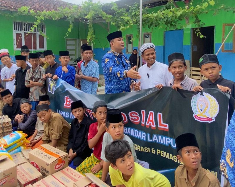 Wujud Program Akselerasi Kemen Imipas, Lapas Narkotika Lampung Gelar Bakti Sosial di Ponpes Arroudhotul Wahida