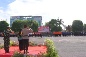 Ratusan Personel Gabungan Siap Amankan Natal dan Tahun Baru 2025 di Kota Bandar Lampung